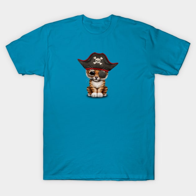 Cute Baby Tiger Cub Pirate T-Shirt by jeffbartels